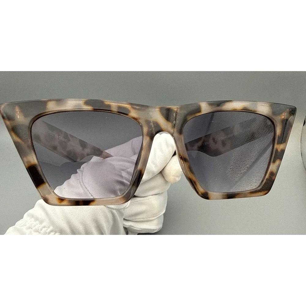 Cat Eye Sunglasses Dark Tortoise Frame Purple Gradient Polarized by Foster Grant